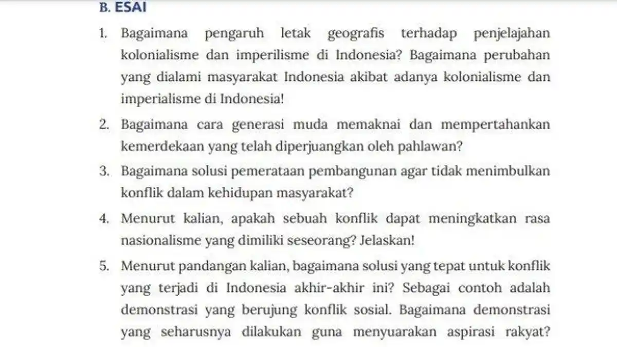 Kunci Jawaban Esai IPS Kelas 8 Halaman 219 Kurikulum Merdeka: Letak Geografis