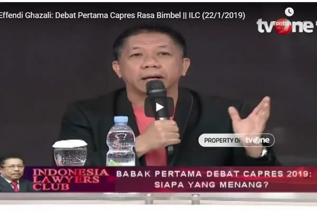 Sebut Debat Perdana Pilpres Rasa Bimbel, Effendi Ghazali: KPU, Kami Tetap Mencintaimu