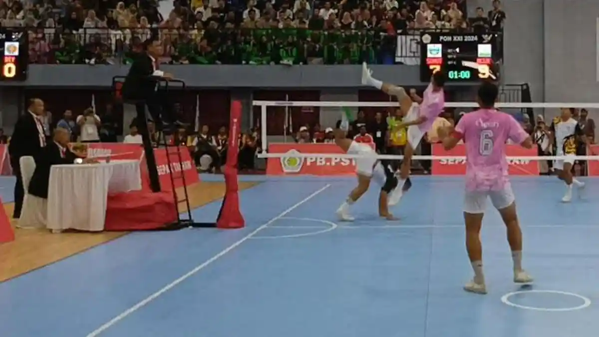 Tim Takraw Aceh Double Putri Juara Grup, Putra Gagal Lolos ke Perempat Final PON XXI Aceh-Sumut