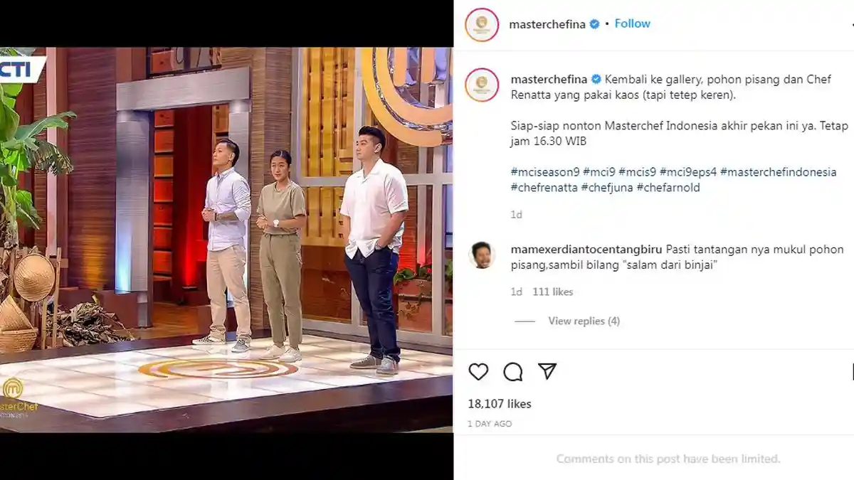 Pisang Jadi Tantangan Peserta Masterchef Indonesia Season 9 Hari Ini, Siapa Pemenangnya?