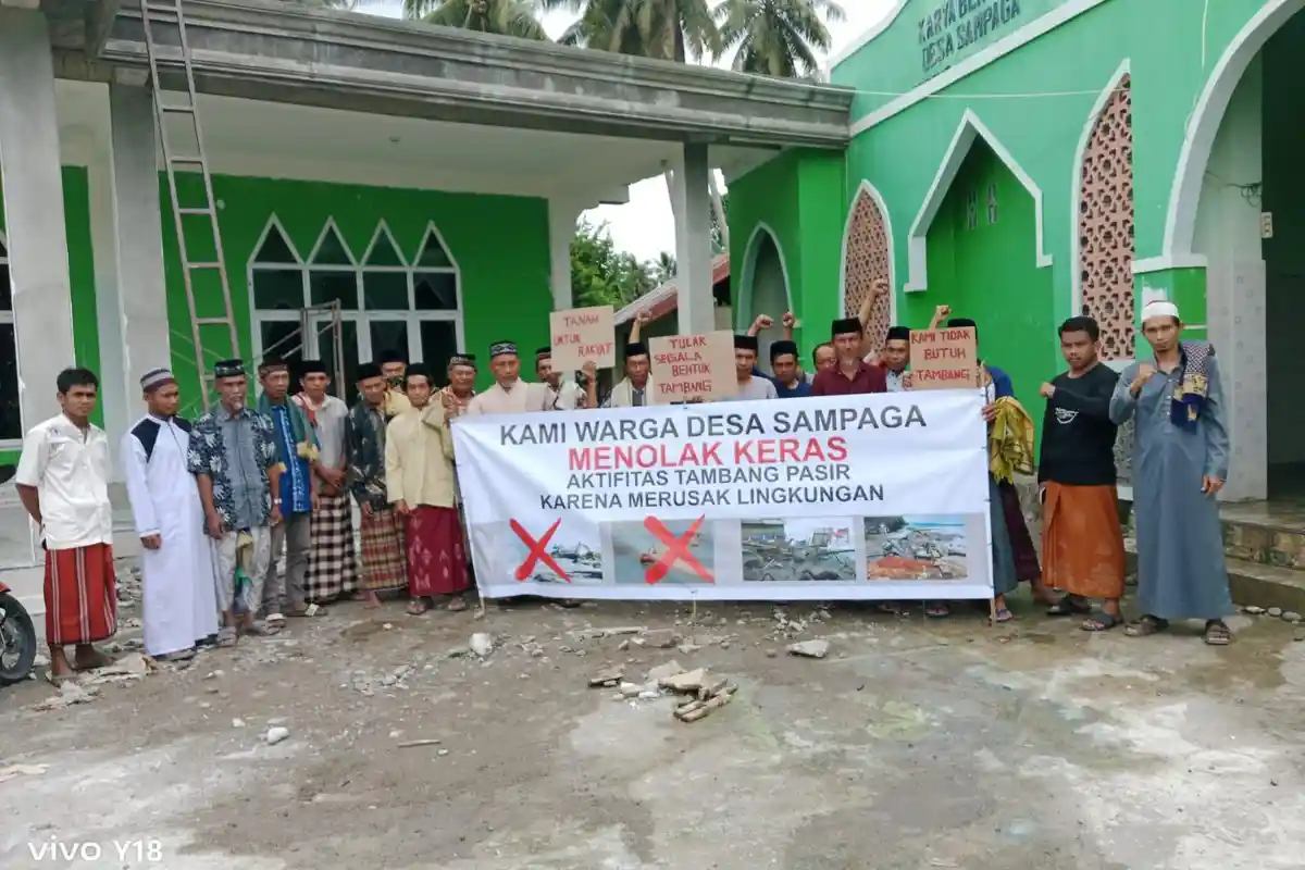 Warga Sampaga Tolak Kehadiran Tambang Pasir, PMII Minta Pemkab Mamuju Pro Keputusan Rakyat