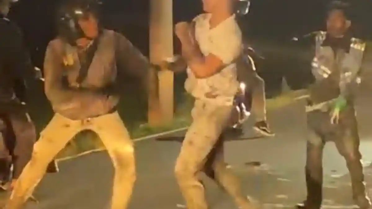 Keributan di Jalan Anggungan Mengwi Badung, Diduga Dua Orang Saling Serempet