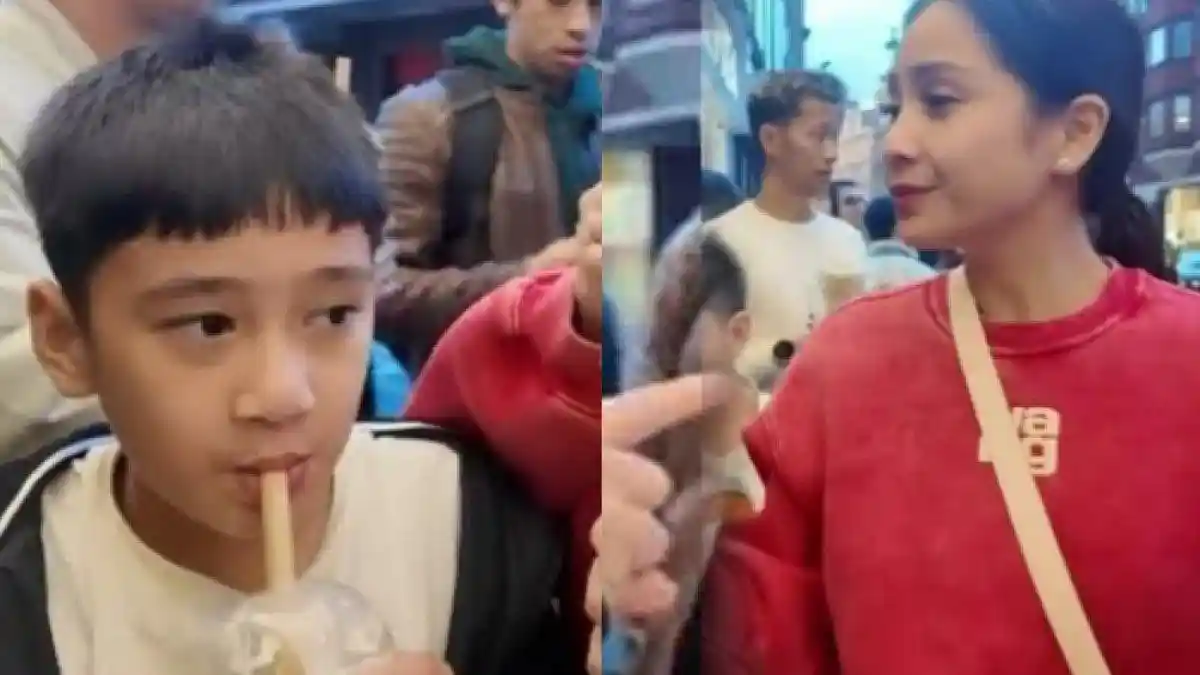 Ekspresi Nagita Slavina Saat Ditegur Rafathar Karena Beri Minuman Bekas ke Mbak Lala dan Sus Rini