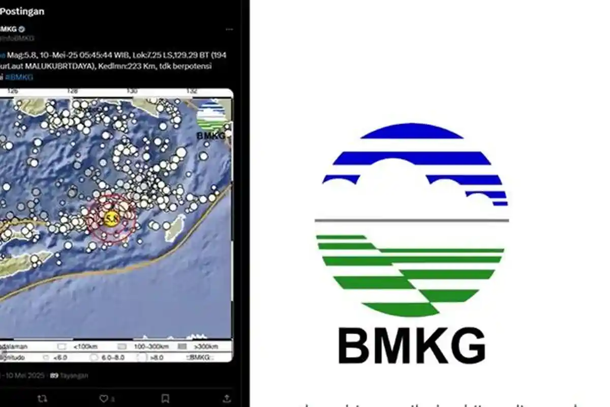 Gempa M 5.8 Hantam Maluku Barat Daya Pagi Ini, Cek Pusat Gempa Terkini 2 Menit yang Lalu via BMKG