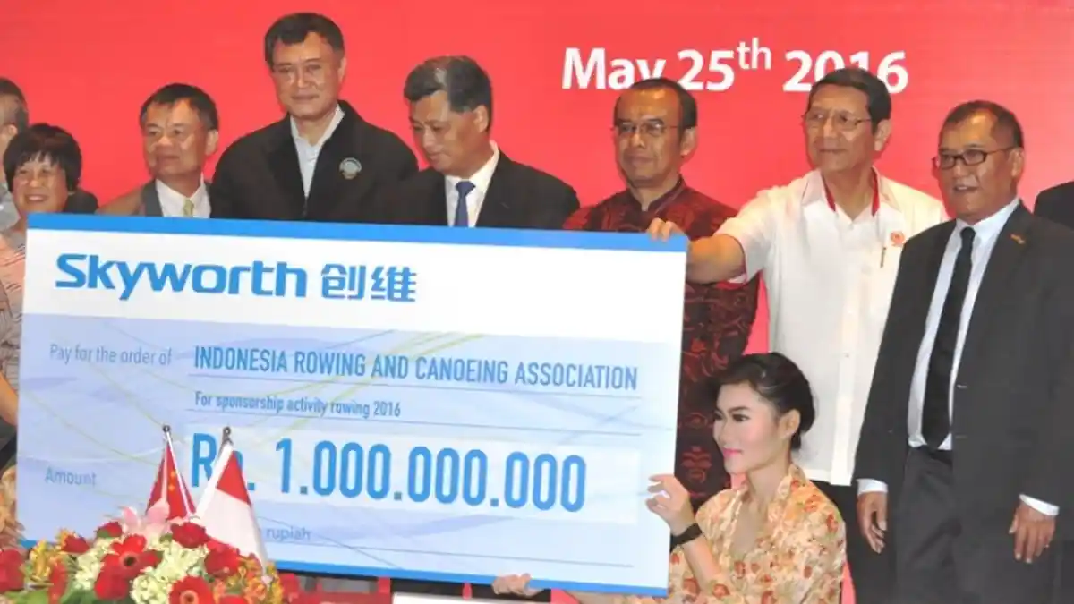 Perusahaan Cina Skyworth Bantu Olahraga Dayung di Indonesia
