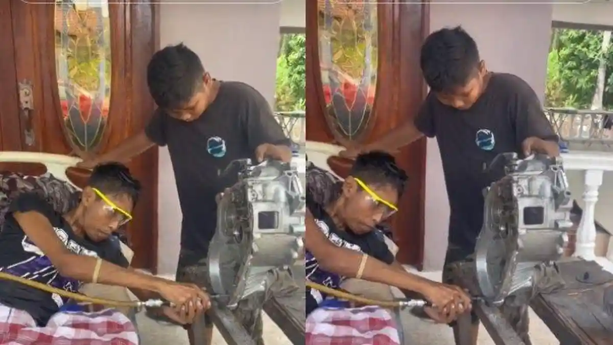 Lumpuh Karena Kecelakaan, Pemuda Ini Masih Giat Bekerja, Jago Servis Mesin Meski Atas Kasur