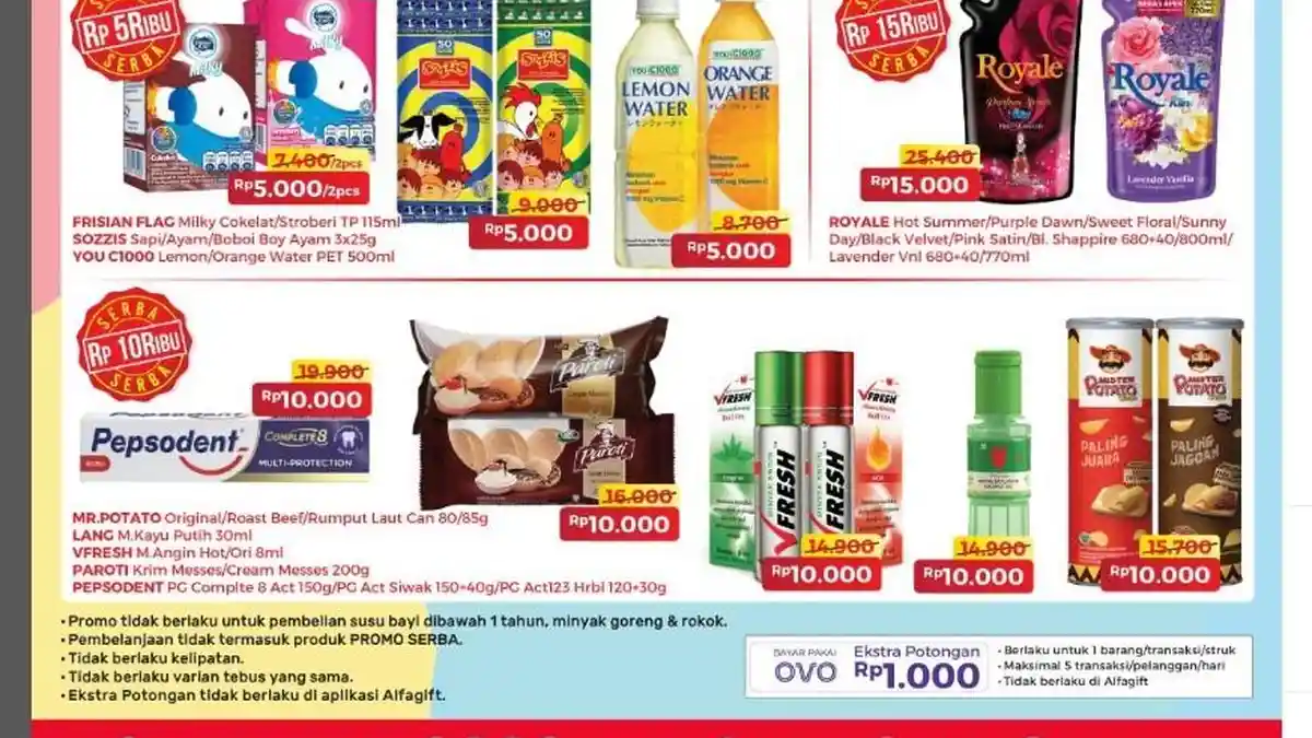 KATALOG Promo Alfamart 14-15 Juni 2023, Sozzis dan UC Lemon Water Serba Rp5.000, Pepsodent Diskon