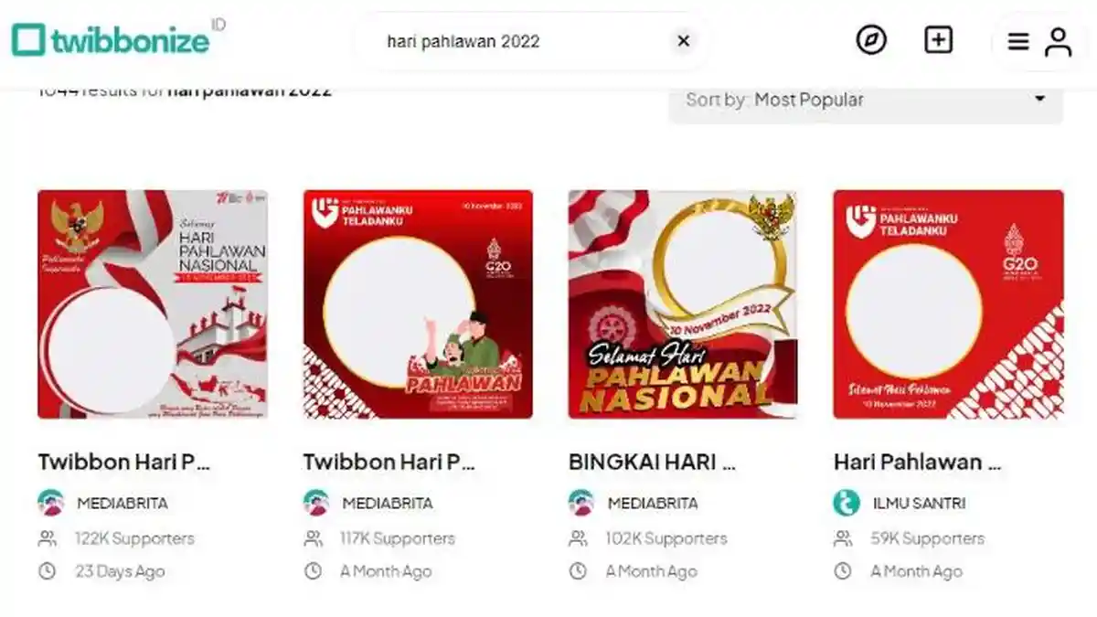 40 Link Twibbon Hari Pahlawan 10 November 2022, Simak Tema Tahun Ini