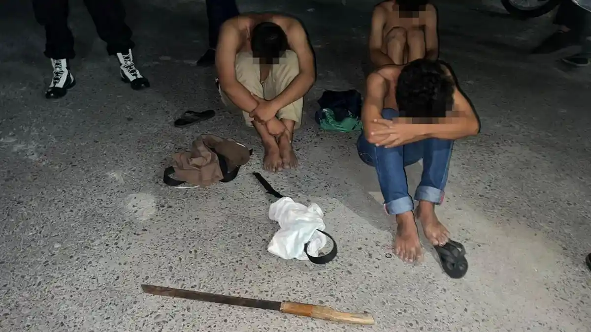 Lagi, Polres Siantar Tangkap 3 Pemuda Bawa Sajam, Bikin Onar Tengah Malam