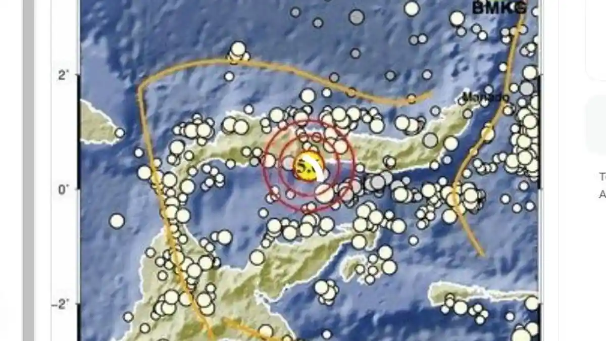Gempa Bumi di Gorontalo Magnitudo 5.6 Senin 09 Oktober 2023, BMKG : Terasa di 5 Daerah Lain