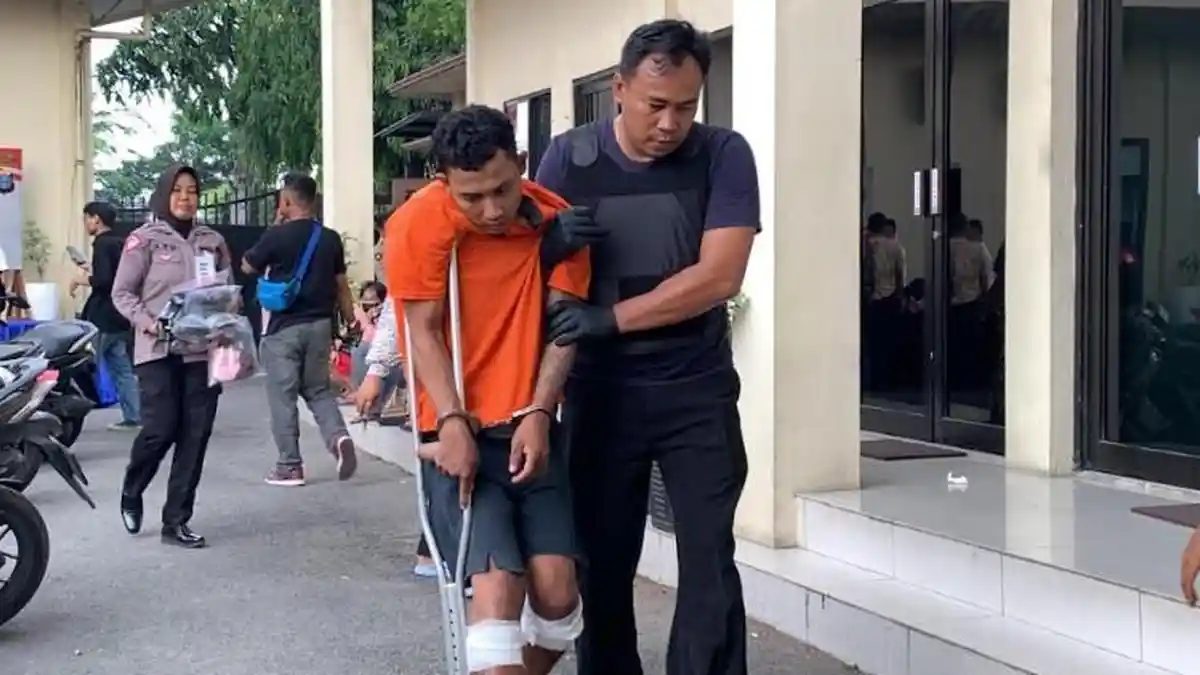 Begini Ekspresi Pelaku Curanmor setelah Kakinya Ditembak Polisi, Ini Kata Kapolsek Sunggal