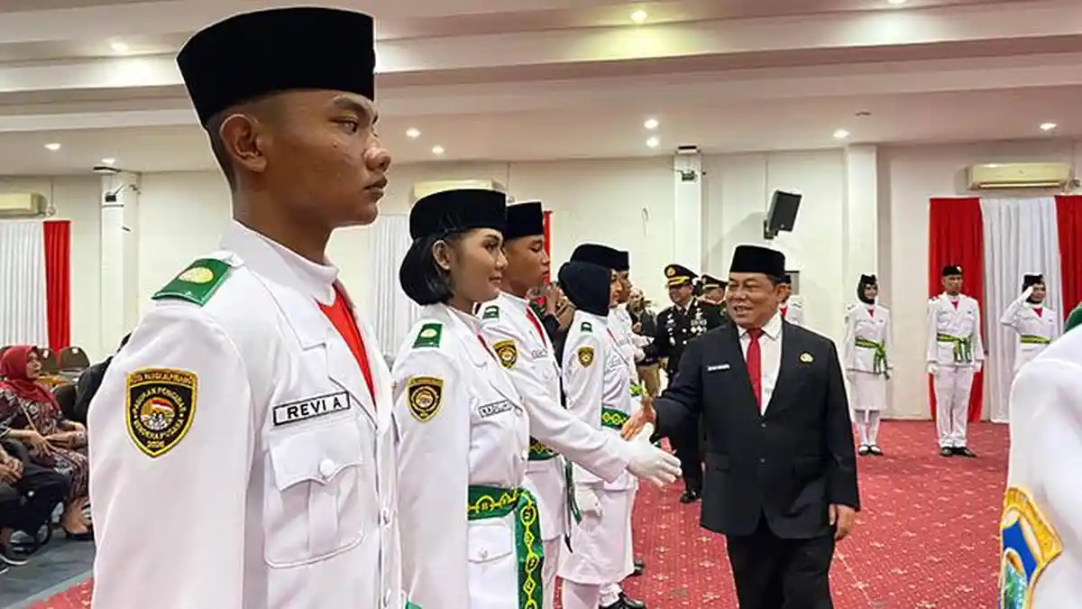 Tegang dan Haru Warnai Pengukuhan Paskibraka Kota Pangkalpinang 2025
