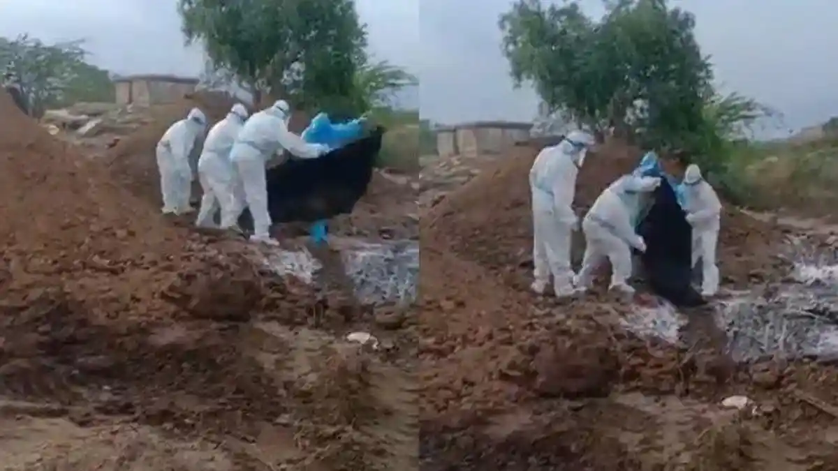 VIRAL VIDEO Detik-detik Mayat Covid-19 Dilempar & Dibuang ke dalam Lubang