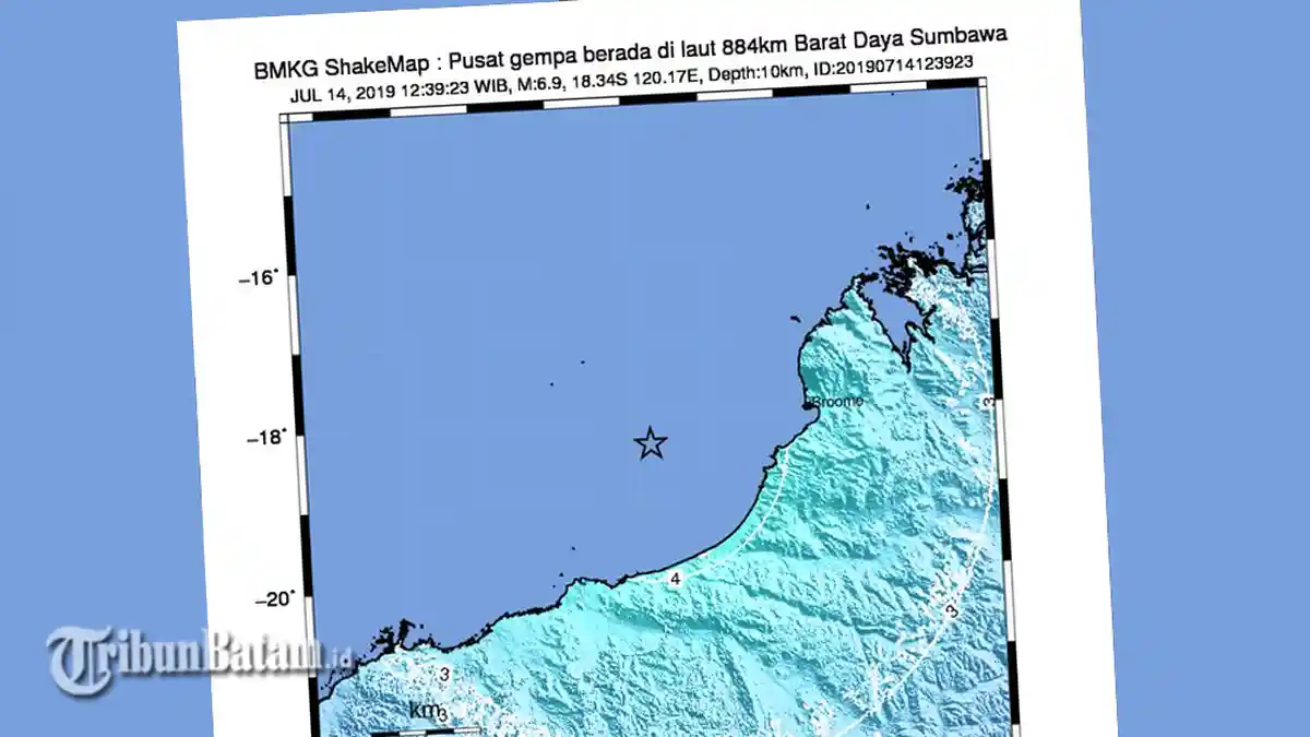 GEMPA HARI INI, Gempa 6.9 SR Guncang Sumbawa NTB, Minggu Jam 12.39 WIB, Berikut Info BMKG