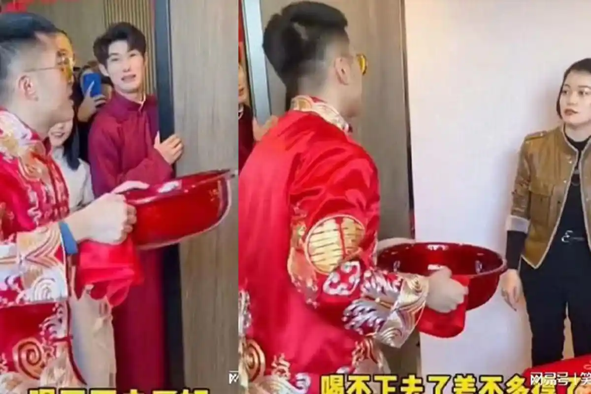 DIPERMALUKAN Keluarga Istri Disuruh Minum Air Cucian Kaki, Pengantin Pasrah, Reaksi Istri Disorot