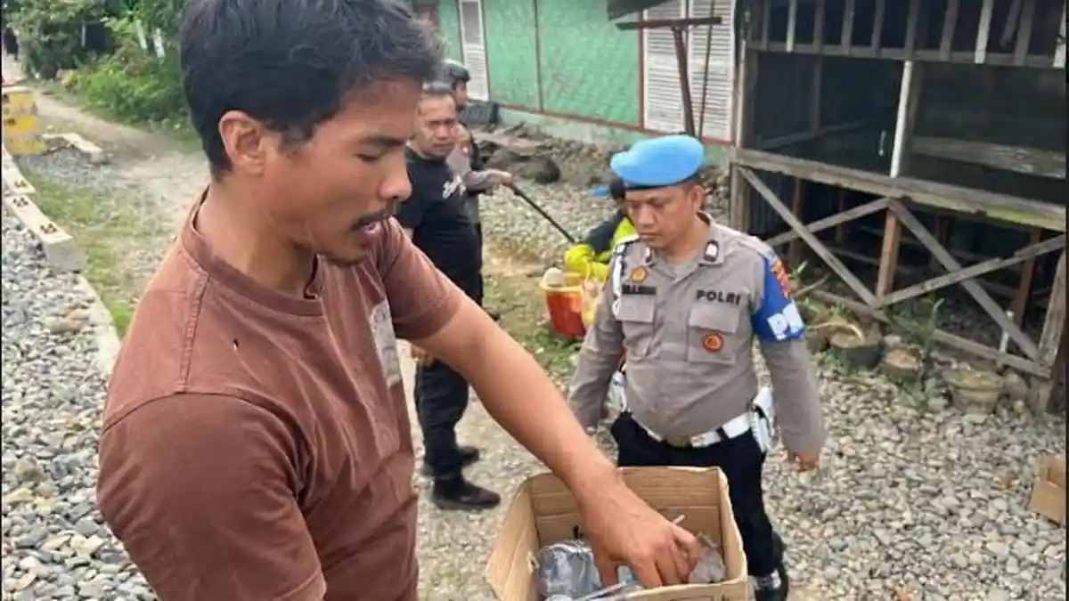 Polisi Gerebek Basis Narkoba di Wilayah Percut Seituan, 4 Diduga Pemakai dan 1 Bandar Sabu Diamankan