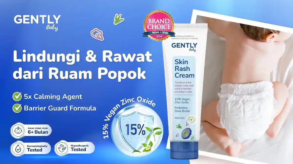 Skin Rash Cream GENTLY Baby Terbukti Efektif Lindungi Si Kecil dari Ruam Popok