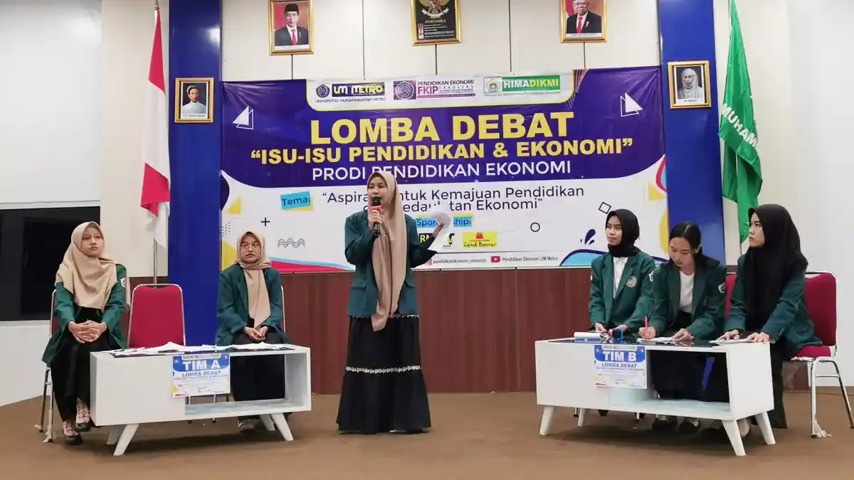 Gelar Lomba Debat Prodi Pendidikan Ekonomi UM Metro Asah Kemampuan Mahasiswa