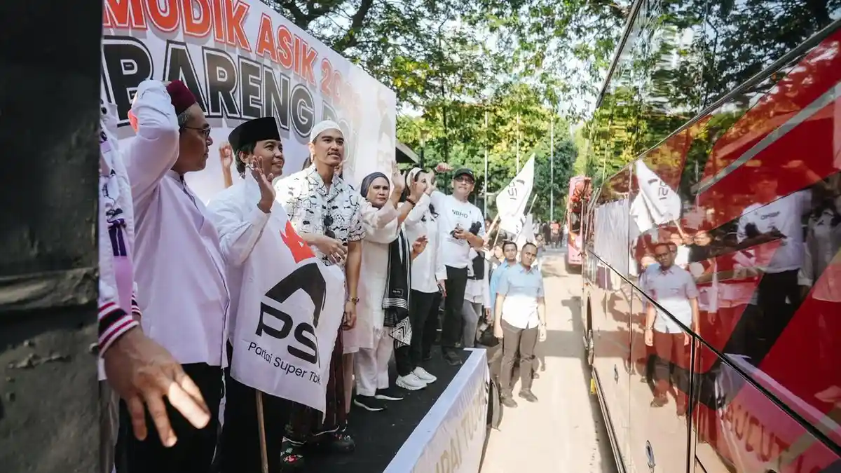 Mudik Gratis PSI 2026, Kaesang Berangkatkan 11.800 Pemudik Naik 200 Bus