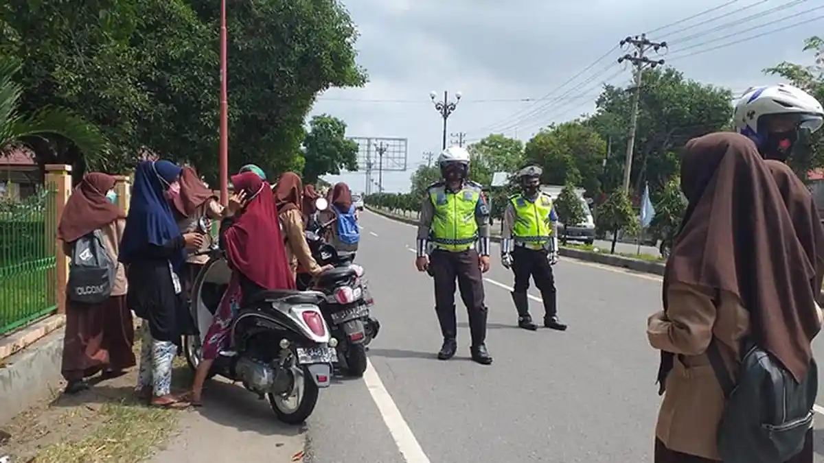 Belasan Siswa Pengendara Sepmor Terjaring Razia, Ini Tindakan Satlantas Polres Bireuen