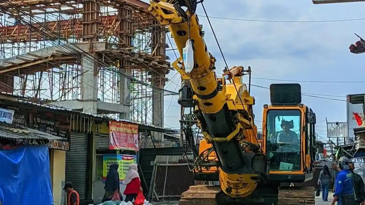 Traffic Update, Ada Pemasangan Borepile Skybridge, Jalan Sekitar Stasiun Bojonggede Ditutup