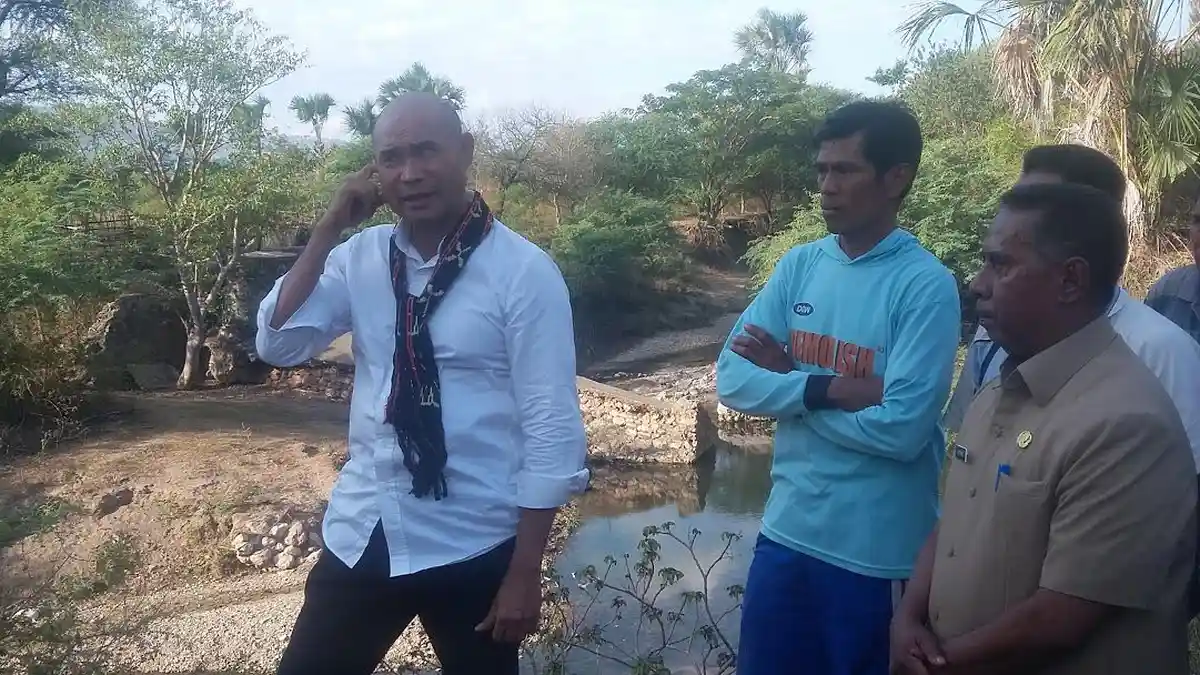 Bendungan Jebol Petani Nunkurus Kesulitan Pasokan Air ke Sawah