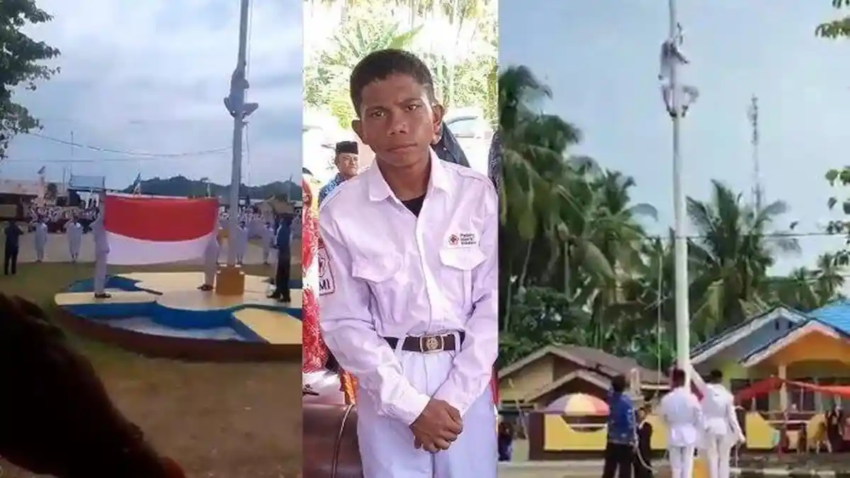 Siswa yang Panjat Tiang Bendera saat Upacara Kemerdekaan Ketiban Rezeki, Dapat Beasiswa Sampai Lulus
