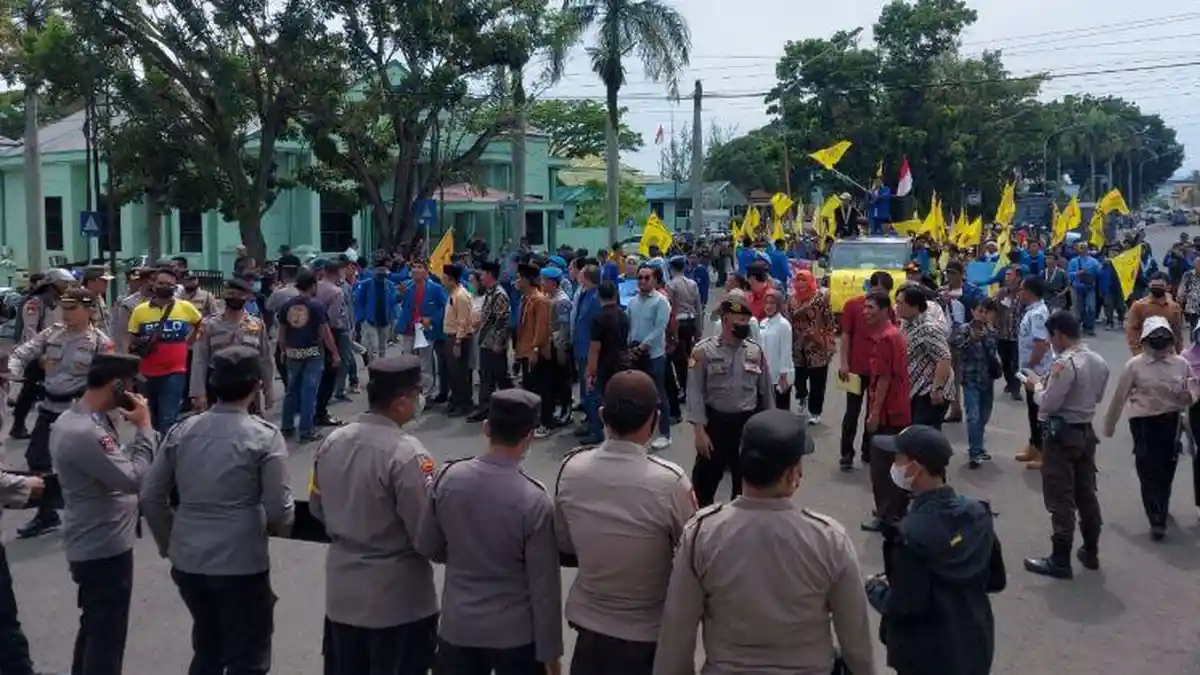 Demo PMII Bengkulu, Tolak Kenaikan BBM dan Desa Pemerintah Berantas Mafia Minyak