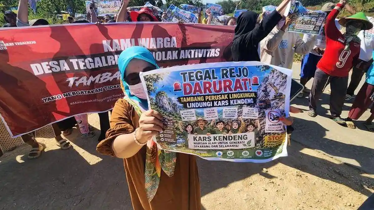 Sumber Mata Air Terkikis, Warga Grobogan Geruduk Tambang Batu Gamping, Minta Ditutup Permanen - Tribunjateng.com