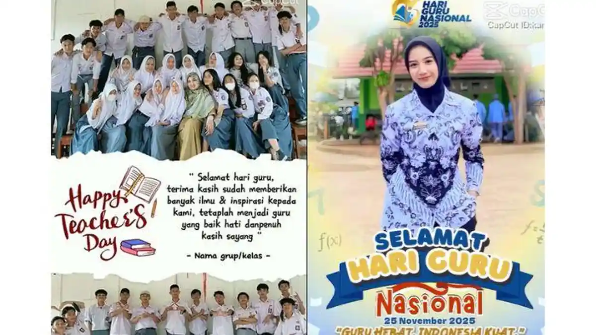 20 Template CapCut Hari Guru Nasional 2025, Pasang Foto di Twibbon Video dan Share ke Medsos