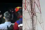 Tak Boleh Bertemu Anak Usai Bercerai, Pria di Palembang Nekat Panjat Tower Setinggi 20 Meter