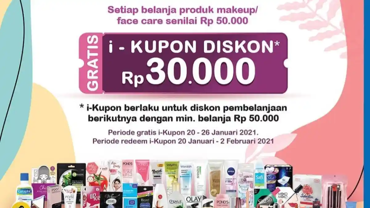 Promo Indomaret Hari Ini hingga 26 Januari 2021, Kupon Diskon Rp30.000, Tebus Murah & Harga Spesial