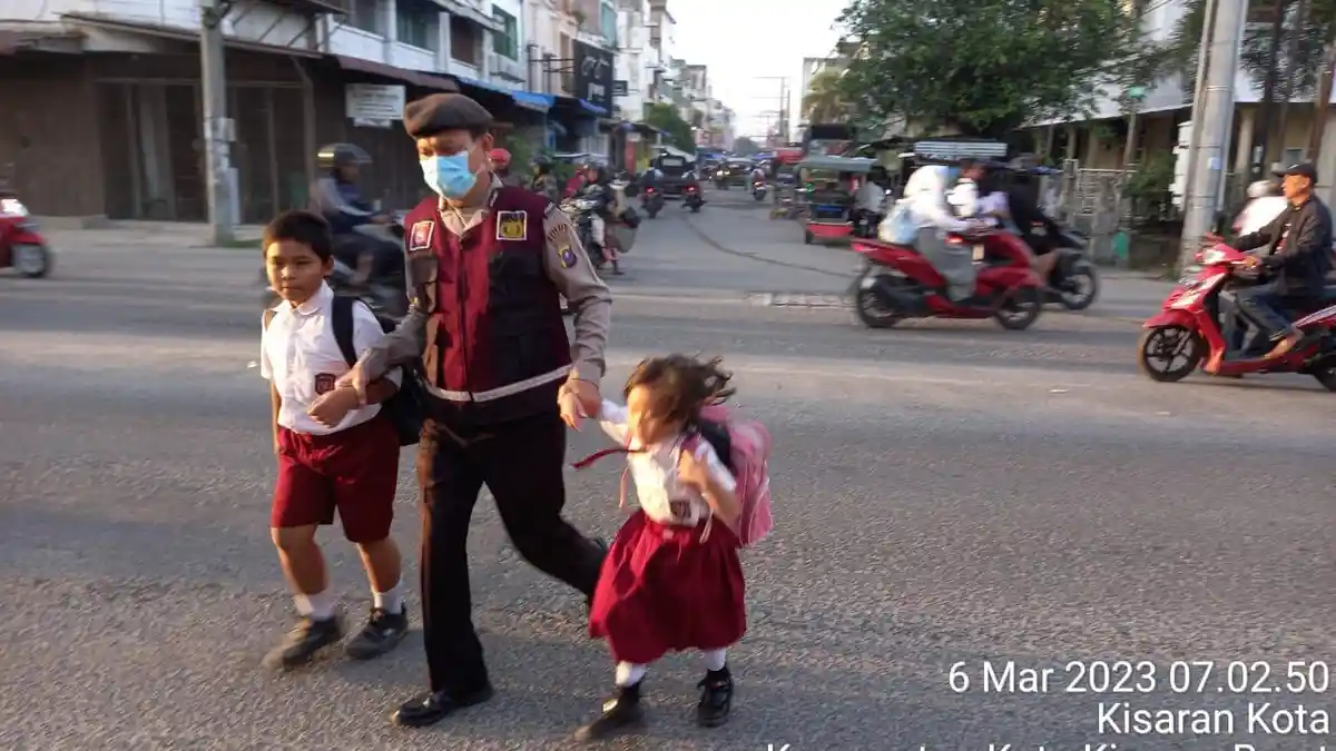 Strong Point Pagi Cara Samapta Polres Asahan Cegah Kemacetan