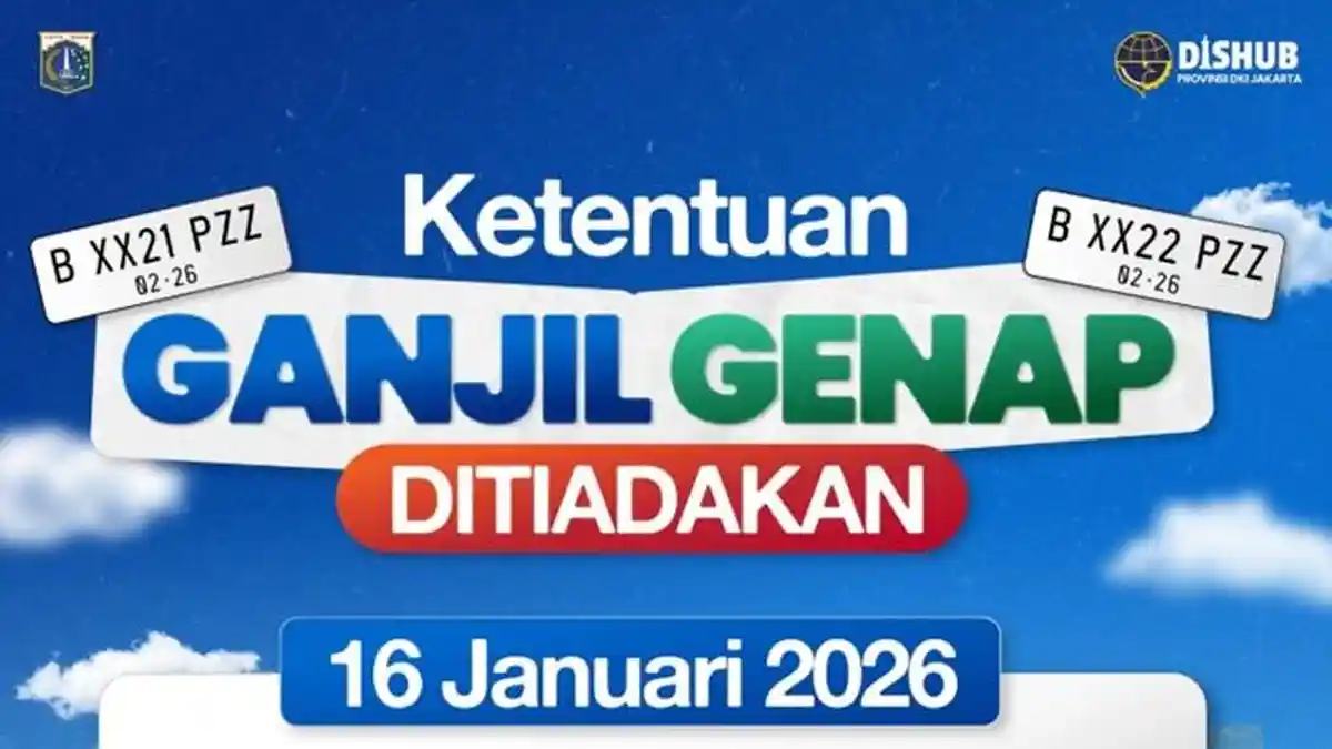 Ganjil Genap di Jakarta Hari Ini Jumat 16 Januari 2026 Tidak Diberlakukan