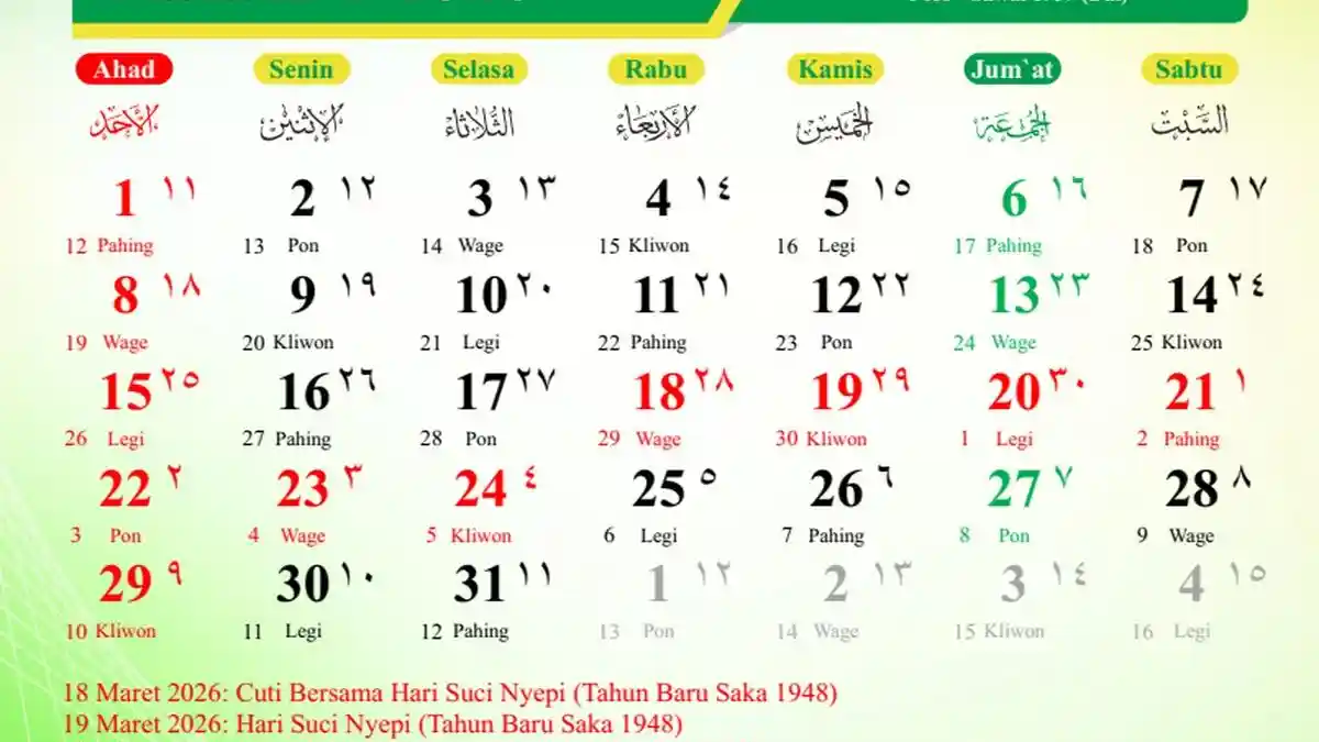 Tanggal 17 Maret 2026 Memperingati Apa? Ini Daftar 3 Hari Penting yang Terjadi