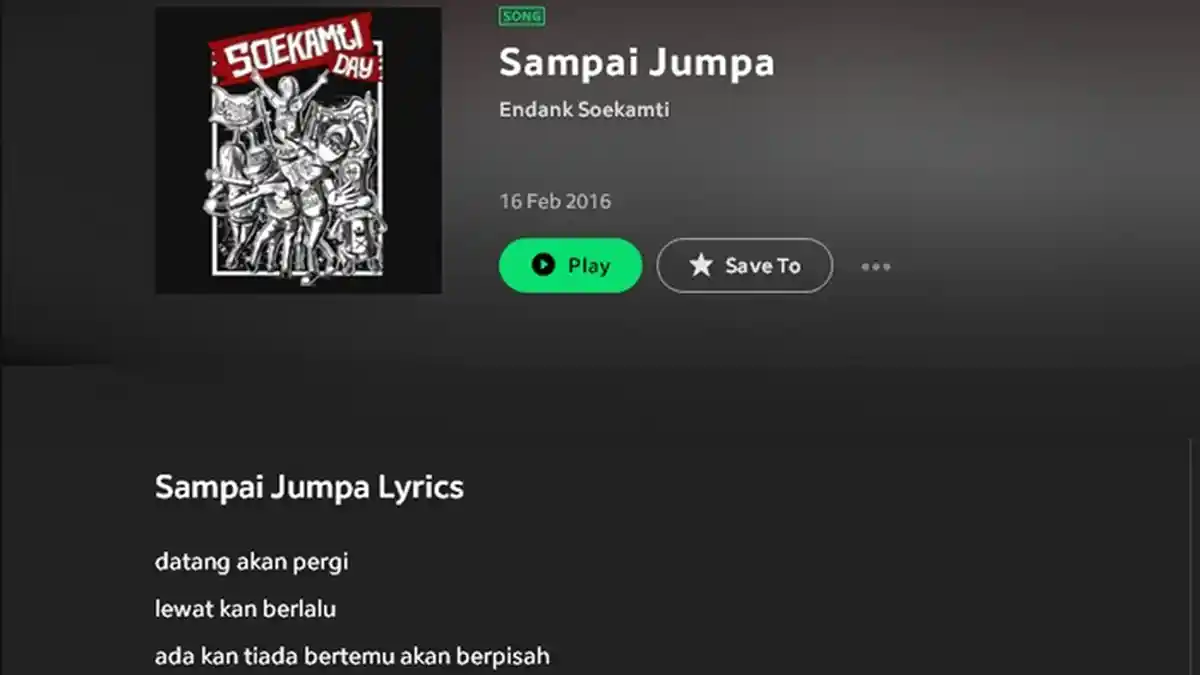 Kunci Gitar (Chord) Lagu Endank Soekamti - Sampai Jumpa, Ada Kan Tiada Bertemu Akan Berpisah