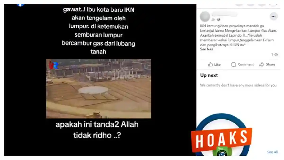 Cek Fakta: Ada Semburan Lumpur Bercampur Gas di IKN