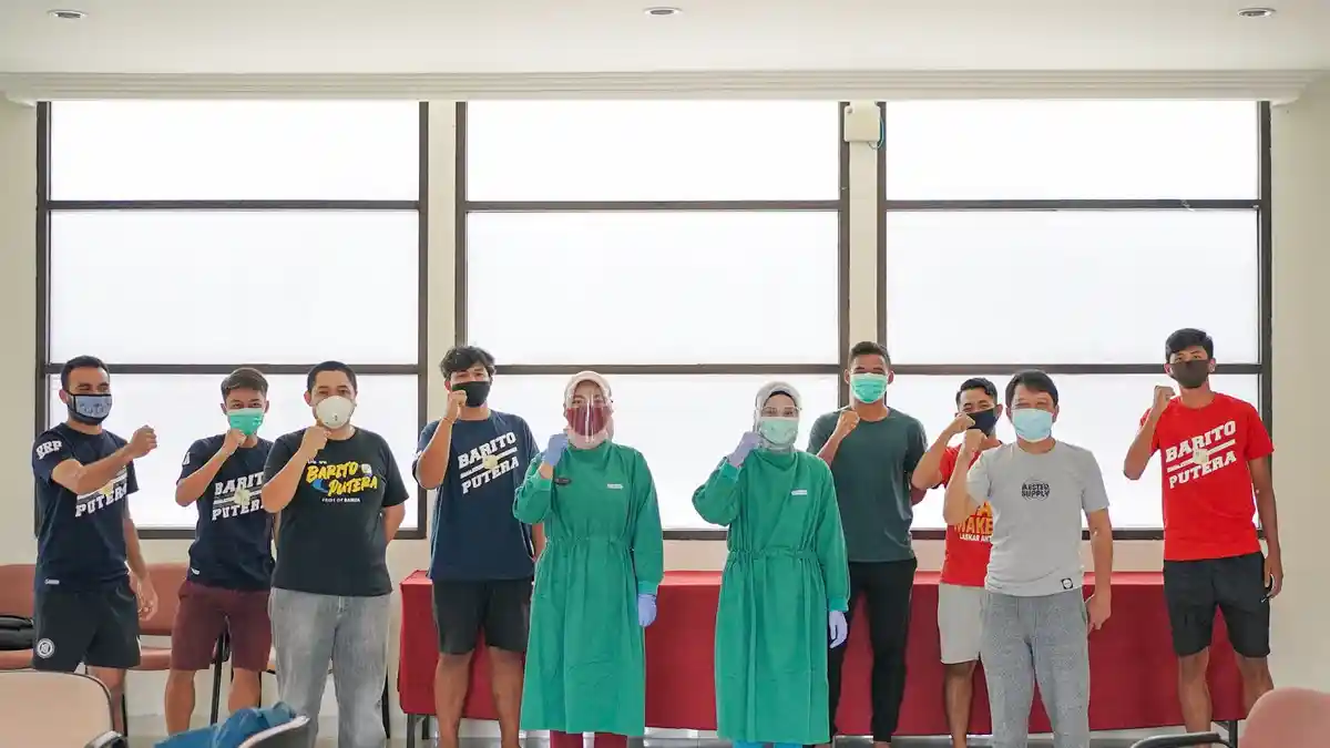 Pemain Barito Putera Ikuti Rapid Test di Yogyakarta