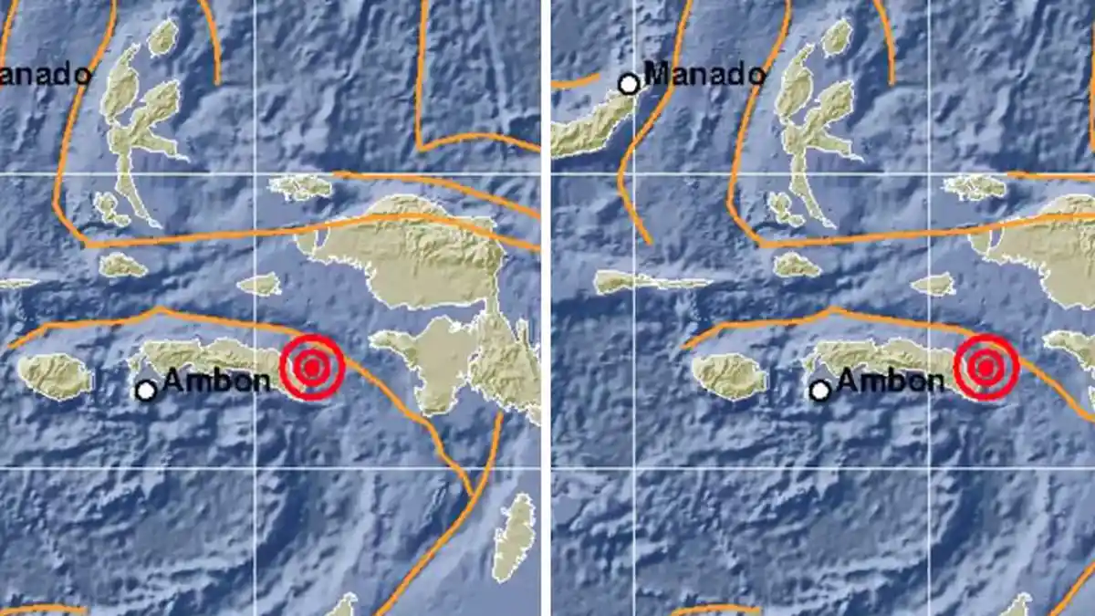 Gempa Bumi Kembali Guncang Seram Maluku Senin Sore, Magnitudo 5,4