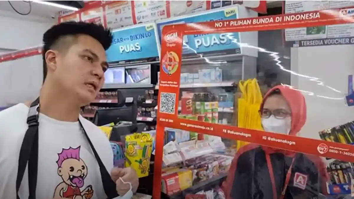 Aksi Sosial Baim Wong, Gratiskan Semua Pembeli Minimarket, Malah Banyak yang Kebingungan