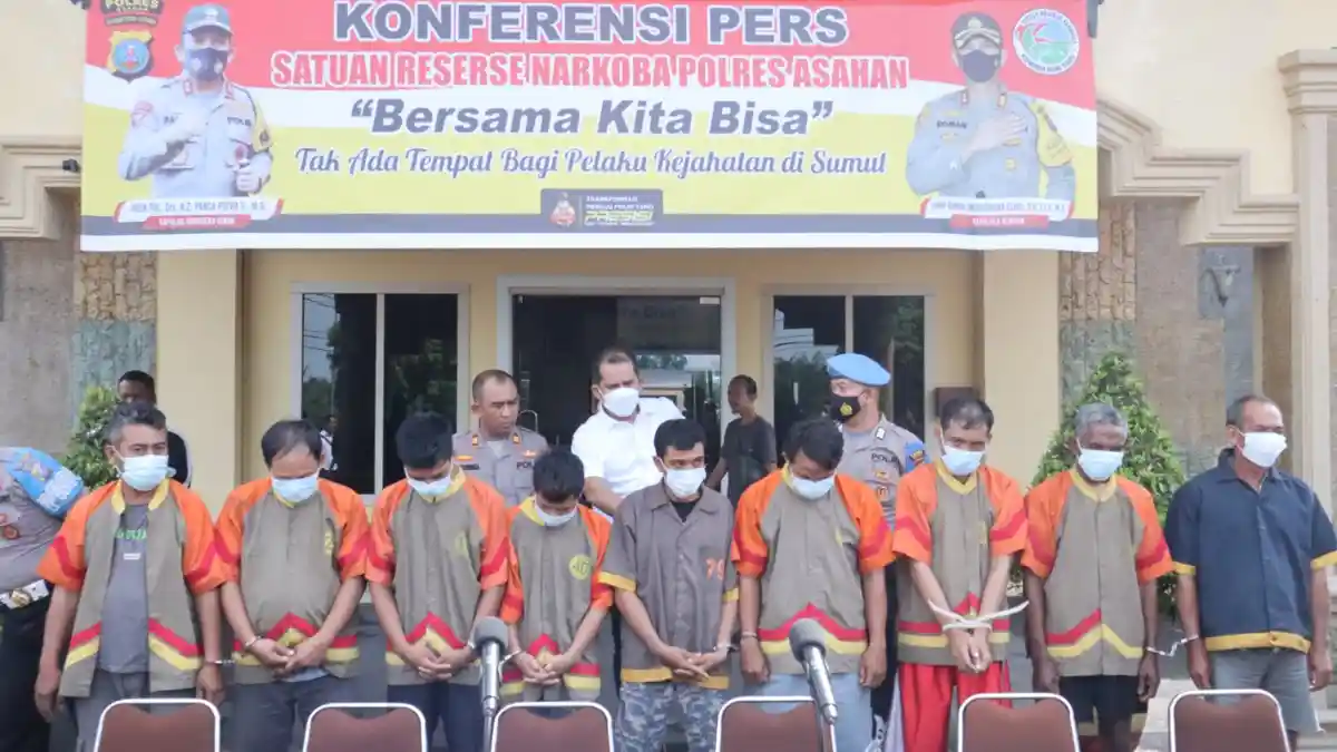 Waka Polres Asahan Paparkan 4 Kasus Tindak Pidana Narkotika dan Musnahkan Seluruh Barang Bukti