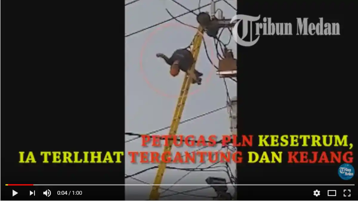 Mengerikan, Petugas PLN Kesetrum di Tiang Listrik hingga Kejang-kejang