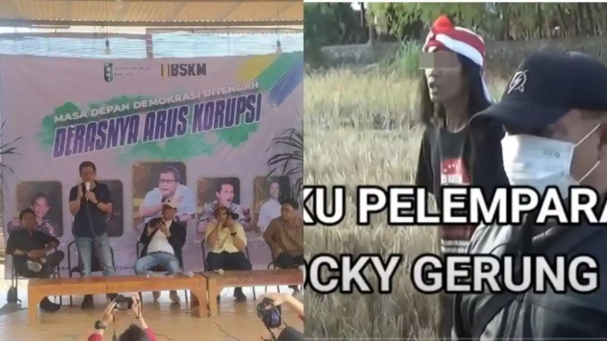 Setelah Dilabrak Wanita, Rocky Gerung Dilempar Botol Saat Diskusi di Yogyakarta, Kena Refly Harun