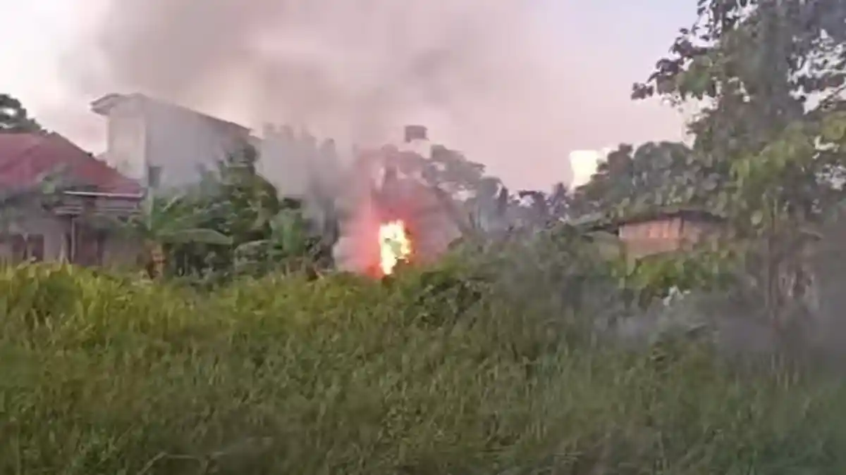 Lahan Kosong Terbakar di Pasangkayu Nyaris Hanguskan Rumah Warga