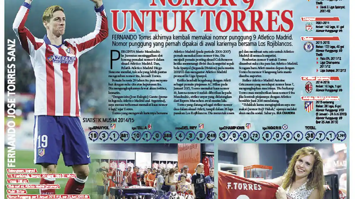 Nomer Punggung 9 untuk Fernando Torres