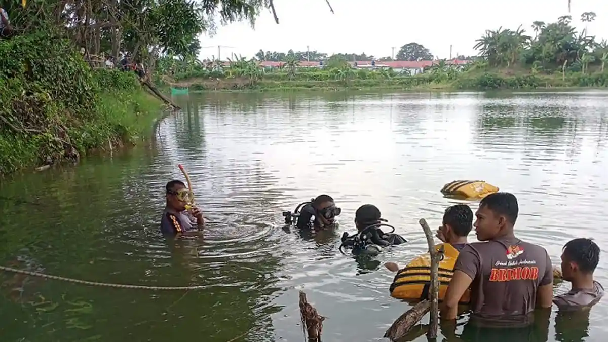 Berenang di Danau Buatan Kampung Leungsir, Seorang Warga Tenggelam