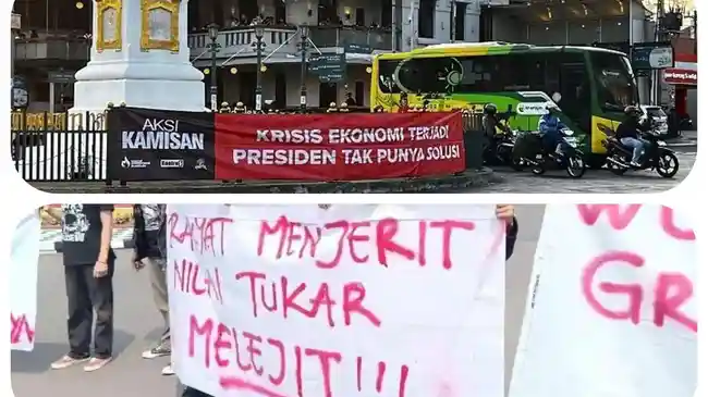 Adu Spanduk Aksi Kamisan di Tugu Yogya Vs Jahit Mulut di Lampung
