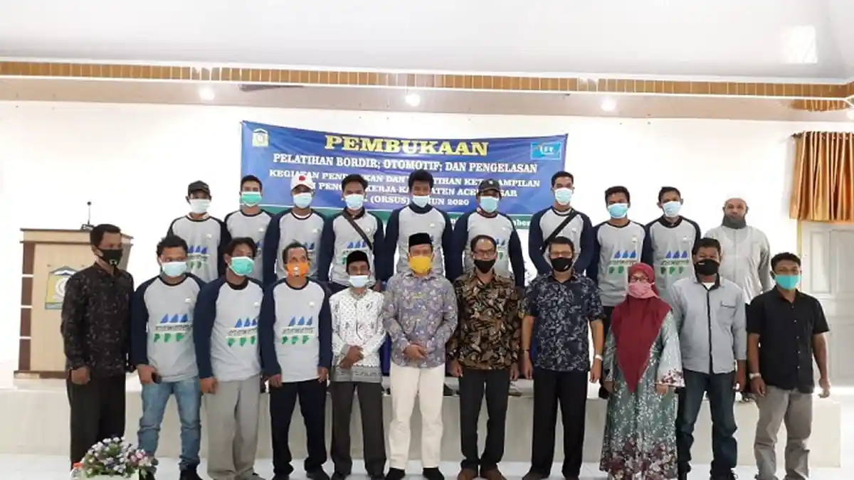 Disnakertrans Aceh Besar Gelar Diklat Ketrampilan Bagi Pencari Kerja