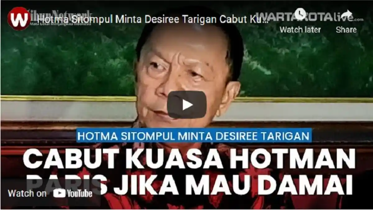 VIDEO Hotma Sitompul Minta Desiree Tarigan Cabut Kuasa Hotman Paris Jika Mau Berdamai