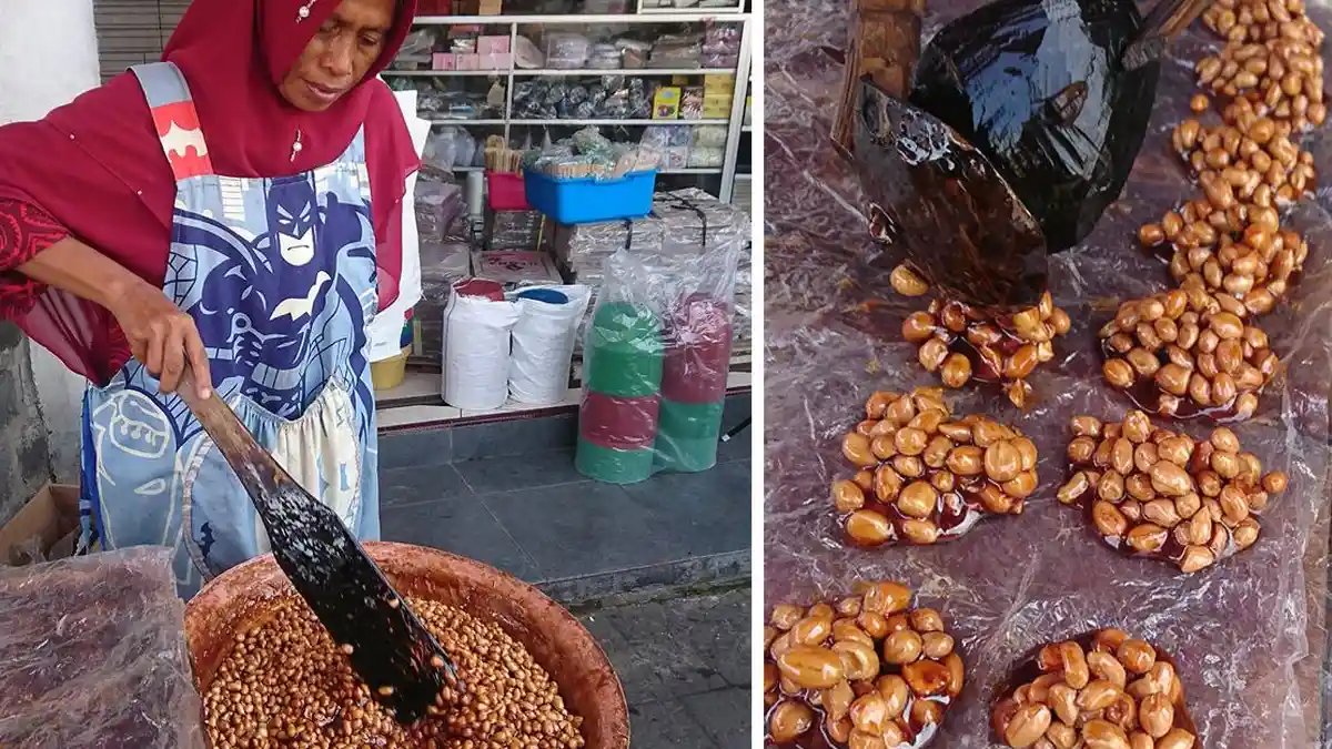 Menengok Proses Pembuatan Ampyang di Pasar Raya Salatiga